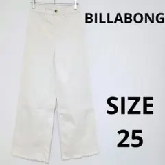 BILLABONG ハイウエスト ワイドホワイトデニムパンツ フランジのサムネイル