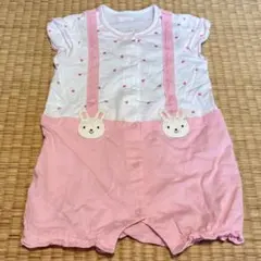 ミキハウス ベビー ロンパース うさぎ ハート 80cm