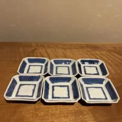 古伊万里　染付　小皿　6枚セット③