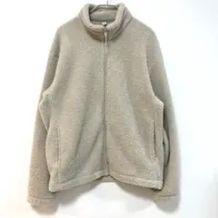ユニクロ ベージュ ボア フリースジャケット