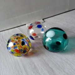 ビードロ浮き玉　3個セット　ガラス　インテリア　水槽　金魚鉢　花瓶
