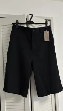 コムデギャルソンシャツ 25AW ワイドショーツ フランス製 ブラック 黒