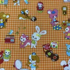 約縦48×50㎝　はいから横丁　生地　はぎれ