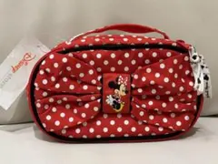 ディズニーストア ミニーマウス リボンポーチ 赤 ポーチ