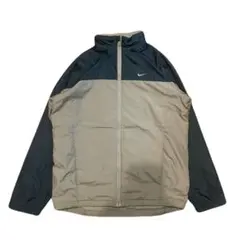 00s NIKE ナイキ ナイロンジャケット グリーン　ベージュ　スケーター