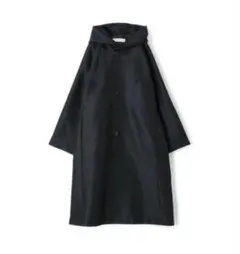 新品☆ ステンカラーコート シルク コットン ネイビー GALERIE VIE