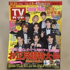 TVガイド 2023年12.29号 Snow Man 表紙