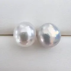 564大粒バロックパール スタッドピアス11mmシルバー925