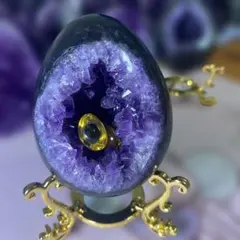 【極上 】ウルグアイ產アメジストクラスター原石手握逸品（恐竜の卵幸運水晶）