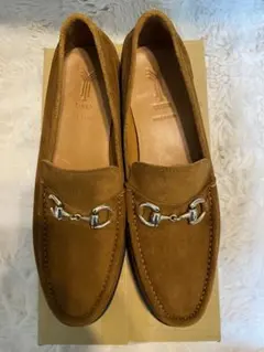 YANKO24896スエード ビットモカシン7ハーフMADE in SPAIN