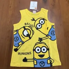 【新品未使用タグ付き　】Minions ノースリーブ Tシャツ イエロー 130のサムネイル