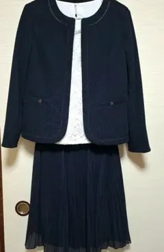 価格交渉可 anySiS フォーマル ネイビー スーツ ３点セット