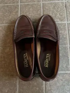 HARUTA ダークブラウン ローファー