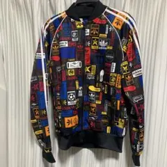 adidas アディダス 刺繍 総柄 トラックジャケット ジャージ M 韓国 adidas アディダス 刺繍 総柄 トラックジャケット ジャージ 韓国 古着