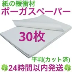 ボーガスペーパー 平判 30枚 + オマケ 3枚 プチプチ 緩衝材 紙パッキン㉒