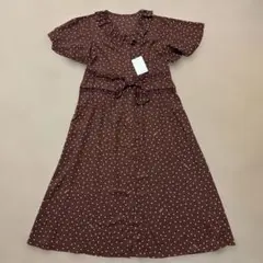 新品　レディース　半袖ロングワンピース