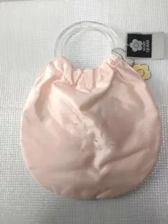 MARY QUANT ピンクサテン バッグ