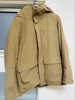 【美品】UNIQLOベージュ メンズ ハイブリッドダウン L
