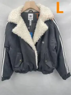 【新品】Adidas中国限定 ボア襟付きブラックジャケット　巳年 JL8438