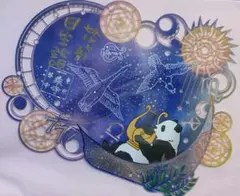 東京谷中　一乗寺　星空パンダキラキラ御朱印①