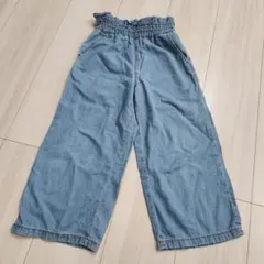GU デニム風ワイドパンツ 110cm