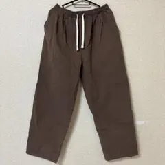 メンズ　綿100イージーパンツ　ブラウン