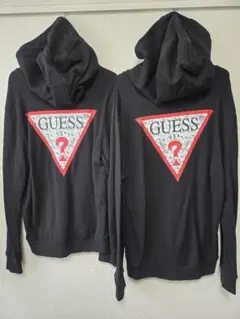 GUESS Hello Kitty パーカー S、Lサイズ 2点セット、ブラック