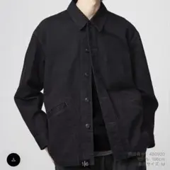 オーバーサイズカラーデニムジャケット ブラック M