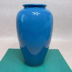 青緑グラデーション ガラス フラワーベース 花瓶 花器 アンティーク