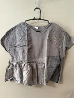 ビュルデサボン グレー パッチワーク Tシャツのサムネイル