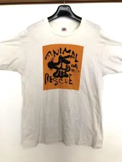フルーツオブザルームANIMALRESCUE Tシャツ 白半袖XLメンズゆったり