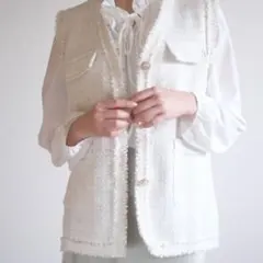 gossip! ロサンゼルス　ツイードベストジレ　　ラストセール