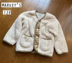 Markey's フリースジャケット 120 ボアジャケット　クリーム色