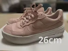 Nike Air Force 1 ピンク厚底スニーカー