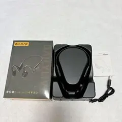 骨伝導イヤホン ブラック Bluetooth 耳掛け式 軽量 ワイヤレスイヤホン