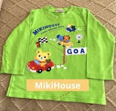 ミキハウスの長袖グリーンTシャツ、サイズ90