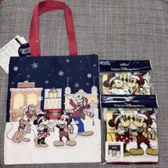 ディズニーリゾート ダズリング　クリスマス トートバッグ ハンカチ　ミニタオル