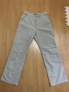 ライトグレー コーデュロイ カジュアルパンツ