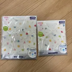 ミキハウス　ベビー肌着　50-60 短肌着&コンビ肌着　2枚セット
