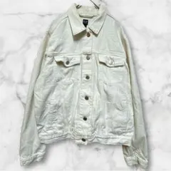 ⭐️レア⭐️GAP 【L】 ホワイト デニムジャケット レディース Gジャン