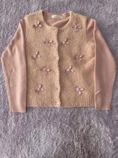 GALLERY VISCONTI リボン付きカーディガン