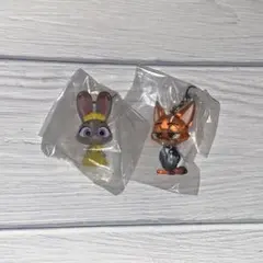 ズートピア めじるしアクセサリー 2個セット ニック ジュディ B ガチャ