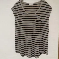 ★底値★ボーダーカットソー Adam et Rope ベージュ　黒 Tシャツ