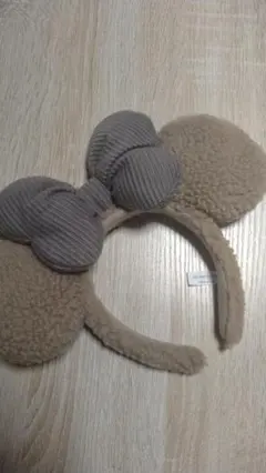 ミッキー型カチューシャ ベージュ