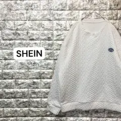 シーイン　SHEIN スウェット　ワンポイントロゴ　プリント　白のサムネイル
