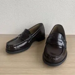 【未使用級　HARUTA コインローファー　ブラウン　レザー　22㎝】