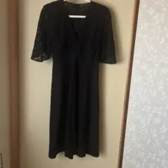 ROMAN ローマン ブラックドットアシンメトリーワンピースL - メルカリ