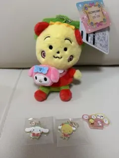 コジコジ✖️サンリオ　ぬいぐるみ　チャーム　ステッカー　セット