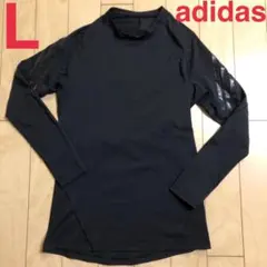 美品アディダスALPHASKIN長袖コンプレッションウェアLメンズBLACK