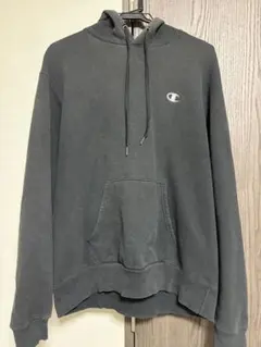 Champion グレー フード付きパーカー M